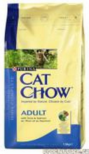 Purina Cat Chow Adult tuňák, losos 1,5 kg